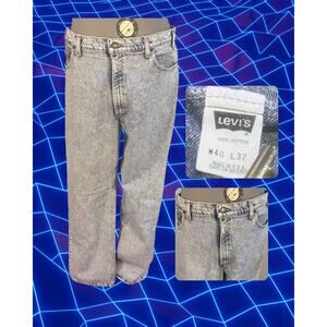 Volup Vintage 80s Levis 540 Acid Wash Leather Tab Relaxed Fit Jeans Size 40x32